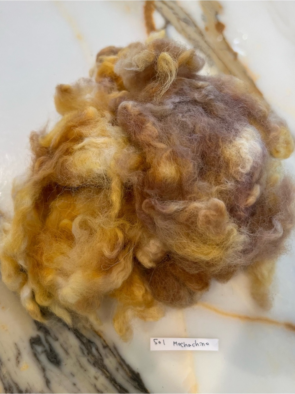 Dyed Alpaca Fiber - Mochachino